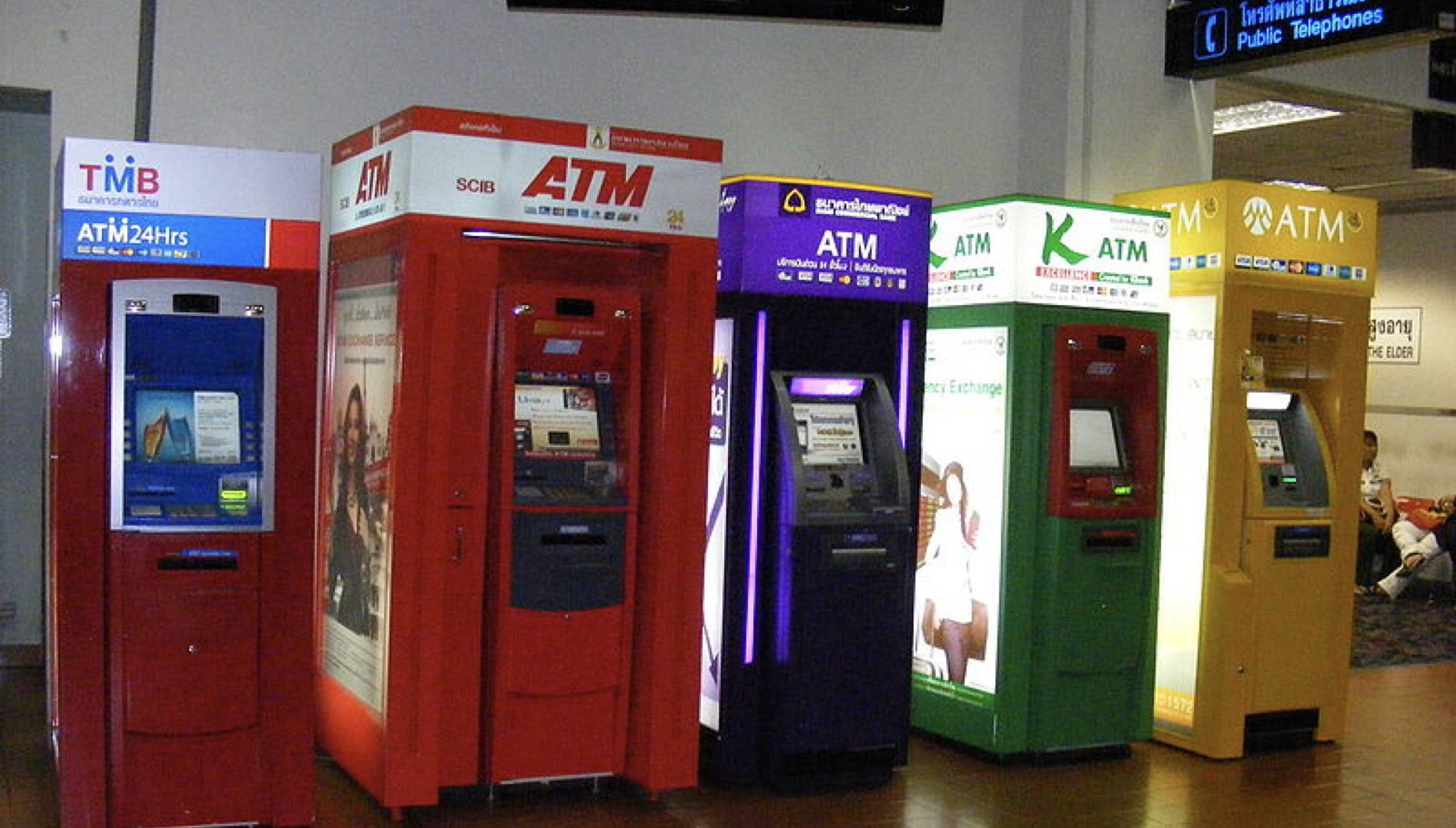 Kiosks at an airport