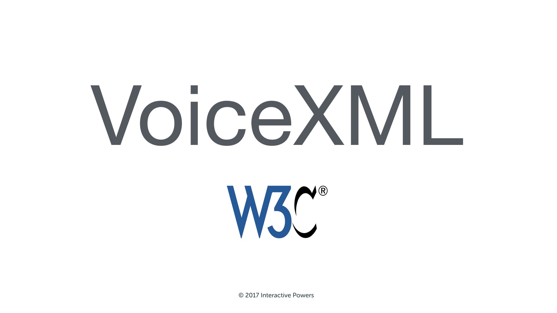 VoiceXML W3C